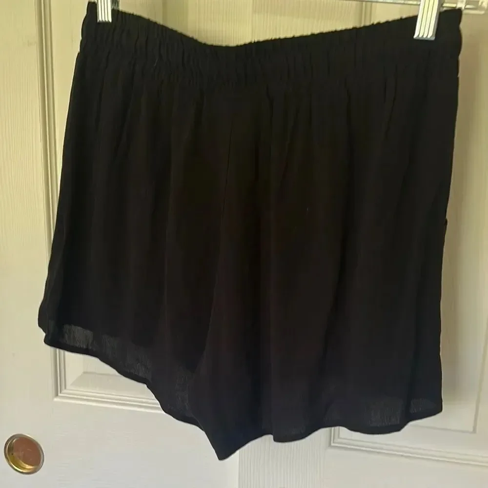 La Blanca Black Relaxed Swim Coverup Shorts